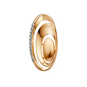 Подвеска из красного золота с фианитами