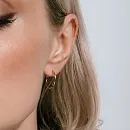 Серьги конго из красного золота