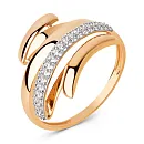 Кольцо из красного золота с фианитами