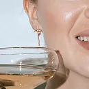 Серьги из красного золота с фианитами