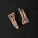 Серьги из красного золота с фианитами