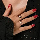 Кольцо из красного золота с фианитами