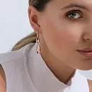 Серьги из красного золота с фианитами