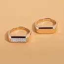 Кольцо печатка из красного золота