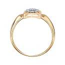 Кольцо из красного золота с бриллиантами