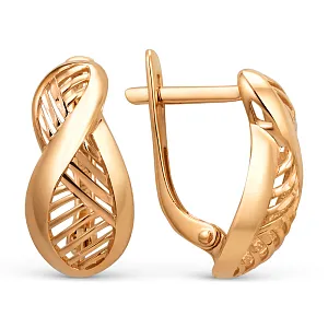 Серьги из красного золота