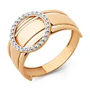 Кольцо из красного золота с фианитами