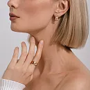 Кольцо из красного золота с фианитом