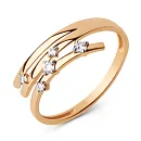 Кольцо из красного золота с фианитами