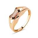 Кольцо из красного золота с раухтопазом