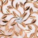 Подвеска из красного золота с фианитом