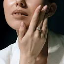 Кольцо из красного золота с фианитами