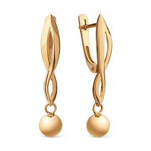 Серьги из красного золота