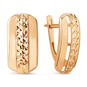 Серьги из красного золота