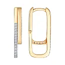 Серьги из красного золота с фианитами