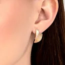 Серьги из красного золота с фианитами