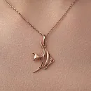 Подвеска из красного золота с фианитом