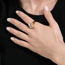 Кольцо из красного золота с фианитами