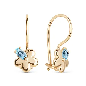 Серьги детские из красного золота