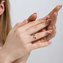 Кольцо из красного золота с фианитами