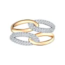 Кольцо из красного золота с фианитами