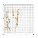 Серьги из красного золота с фианитами