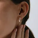 Серьги из красного золота с фианитами