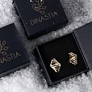 Серьги из красного золота с фианитами