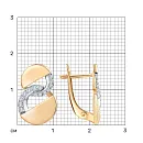 Серьги из красного золота с фианитами