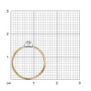 Кольцо из красного золота с бриллиантом