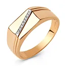 Кольцо из красного золота с фианитами