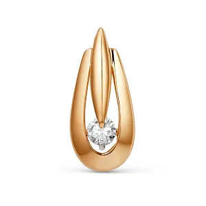 Подвеска из красного золота с фианитом