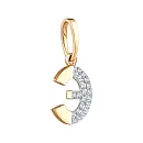 Подвеска из красного золота с фианитами