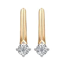 Серьги из красного золота с бриллиантами