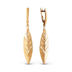 Серьги из красного золота