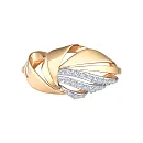 Кольцо из красного золота с фианитами