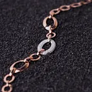 Браслет из красного золота с фианитами