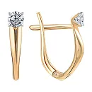 Серьги из красного золота с бриллиантами