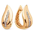 Серьги из красного золота с фианитами