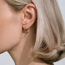 Серьги конго из красного золота