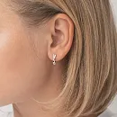 Серьги из красного золота с фианитами