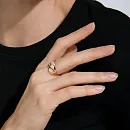 Кольцо из красного золота с фианитами