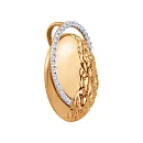 Подвеска из красного золота с фианитами