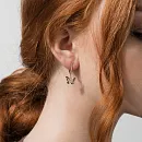 Серьги из красного золота с фианитами