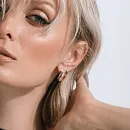 Серьги из красного золота с фианитами