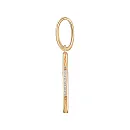 Подвеска из красного золота с фианитами