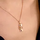 Подвеска из красного золота с фианитами