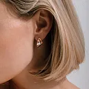 Серьги из красного золота с фианитами