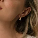 Серьги из красного золота с фианитами