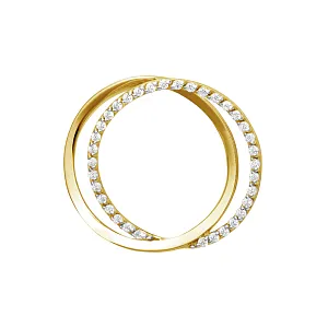 Подвеска из желтого золота с фианитами